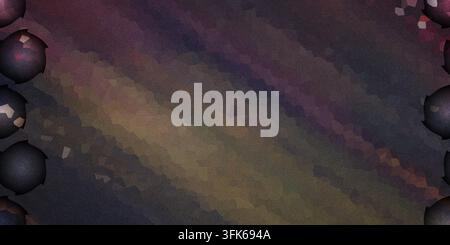 A dark textured metallic background with glowing purple and grey tones, featuring mechanical gear borders and a subtle, grainy gradient effect. Stock Photo