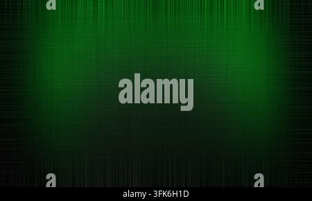 A dark green abstract background featuring subtle vertical and horizontal textured lines with a soft glowing light effect in the center. Stock Photo
