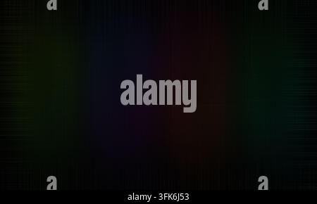 A dark, mysterious abstract background featuring faint color glows and a fine woven texture with intersecting vertical and horizontal lines. Stock Photo