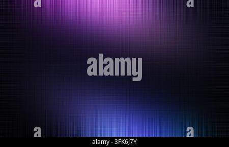 Abstract gradient background featuring a dark center, textured woven pattern, and vibrant purple and blue highlights along the top and bottom edges. Stock Photo