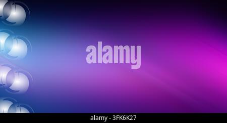 Dynamic abstract background featuring blue, purple, and pink gradients with glowing white spheres along the left border. Stock Photo