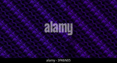 Dark violet abstract geometric pattern background featuring repeating textured shapes for modern design projects. Stock Photo