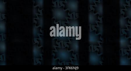 Abstract dark patterned background with geometric textured shapes and subtle glowing blue highlights. Stock Photo