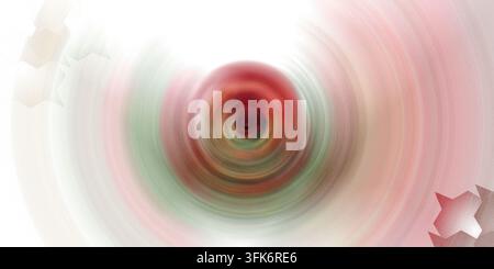 Abstract colorful radial blur background with geometric shapes isolated on white background Stock Photo