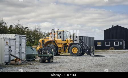 Oesterild, Denmark - August 11, 2026: Wind energy infrastructure at ...