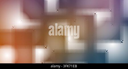 Abstract background with overlapping patchwork squares in vibrant multicolor gradient Stock Photo
