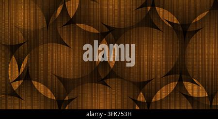 Abstract seamless pattern background with dark overlapping circles vector illustration Stock Photo