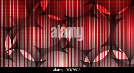 Abstract futuristic technology geometric red and silver metallic background with vertical lines Stock Photo