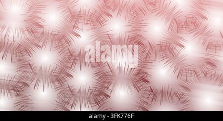 Abstract background with repeating starburst patterns in soft rose pink tones Stock Photo