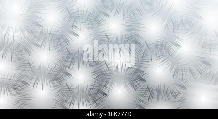 Abstract background with repeating starburst patterns in soft grey tones Stock Photo