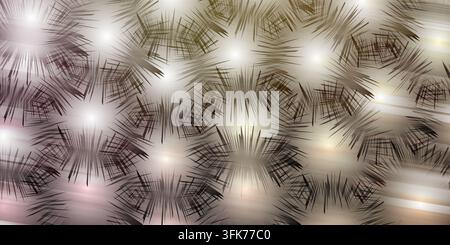 Abstract earth tone background with spiky starburst patterns and soft glowing light effects Stock Photo