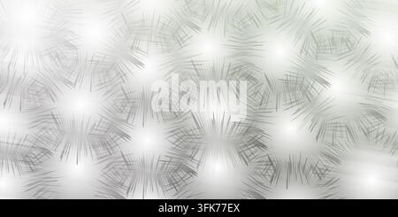 Abstract background with grey spiky circular patterns and soft glowing light effects Stock Photo