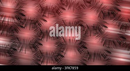 Abstract background with repeating starburst patterns in deep red and black tones, creating a bold and dramatic texture Stock Photo