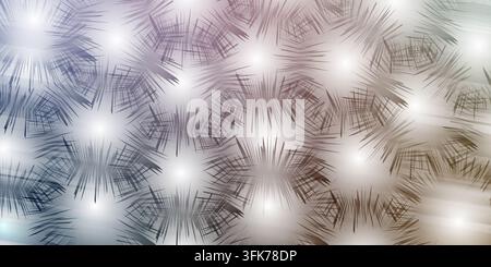 Abstract multicolored background with repeating starburst patterns and soft glowing light effects Stock Photo