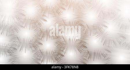 Abstract background with repeating starburst patterns in soft beige and white gradient Stock Photo