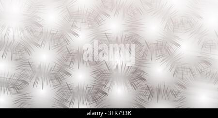 Abstract background with light grey spiky starburst patterns and soft white gradient Stock Photo