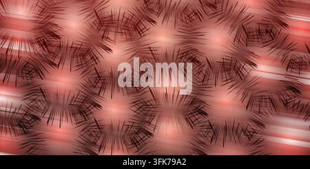 Abstract background with repeating starburst patterns in deep red and copper tones, featuring glowing light centers and dark lines Stock Photo