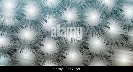 Abstract background with dark spiky starburst patterns and cool blue gradient light effects Stock Photo