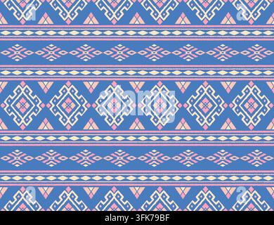 Hand-drawn Seamless Slate Blue Diamond Pattern for Modern Fashion ...