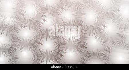 Abstract background with repeating starburst patterns in soft grey and white tones Stock Photo
