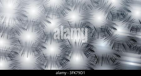 Abstract background with dark geometric starburst patterns and light streaks Stock Photo