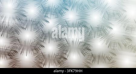 Abstract background with repeating starburst patterns in soft blue and brown tones, creating a modern geometric texture Stock Photo