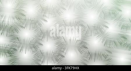 Abstract seamless pattern with spiky radial shapes in shades of green Stock Photo