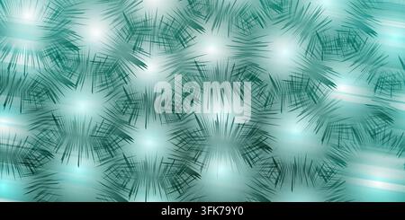Abstract background with teal starburst patterns and glowing light effects for modern digital design Stock Photo