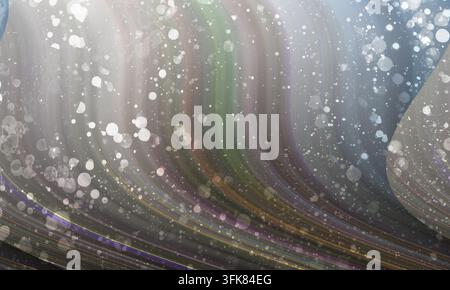 Abstract dark wave pattern background featuring vertical flowing lines and sparkling glowing particles for modern design. Stock Photo