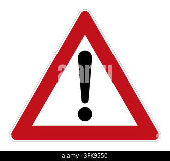 German road sign 101 (Warning sign): Danger spot (general warning). Official traffic sign from the German road traffic regulations StVO, sign number 1 Stock Vector
