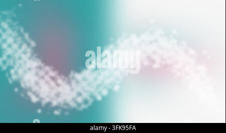 Abstract wavy pattern with grainy texture in teal and white tones, creating a dynamic and soft visual flow. Stock Photo