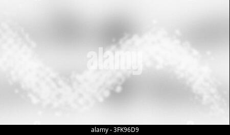 Abstract minimalist background featuring a soft grainy texture in white and grey tones with a subtle wavy light pattern. Stock Photo