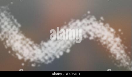Abstract wave of white grainy texture against a soft blurred pastel gradient background. Stock Photo