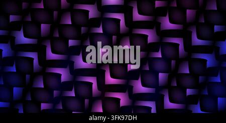 An abstract purple and magenta geometric pattern texture background featuring dark overlapping shapes and vibrant glowing gradients. Stock Photo