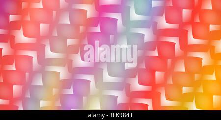 Abstract background featuring a mosaic pattern in vibrant shades of pink and orange. Stock Photo