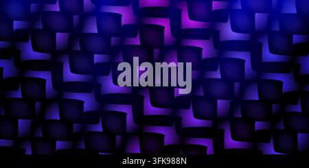 An abstract geometric pattern with dark overlapping shapes set against a vibrant purple and blue glowing background. Stock Photo