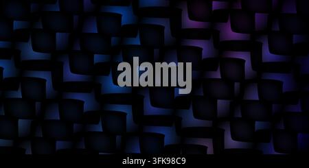 Dark abstract pattern featuring overlapping geometric shapes with glowing blue and purple background highlights and smooth gradient texture. Stock Photo