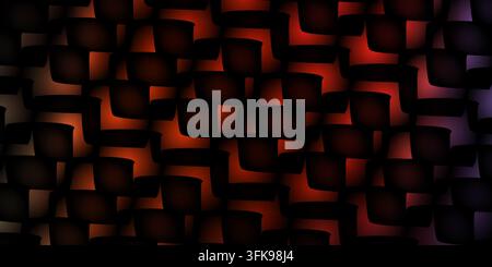 An abstract background featuring a repeated geometric pattern of dark, rounded shapes glowing with red and brown hues. Stock Photo