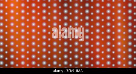 A bold abstract background featuring a pattern of glowing white circular dots arranged in a grid over a smooth, deep red gradient. Stock Photo