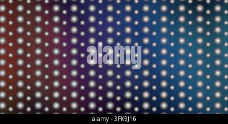 An abstract background featuring a grid of glowing white dots against a gradient of deep blue, purple, and red tones. Stock Photo