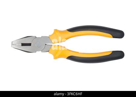 Modern pliers isolated on white background. Close-up of pliers. Stock Photo