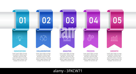 3D Loop Infographic Banner Stock Vector
