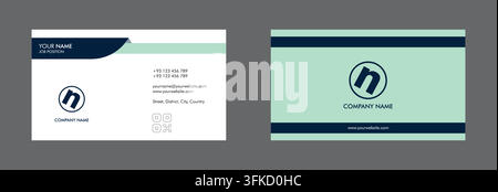 Modern Business Card Vivid Professional Design Template Stock Vector