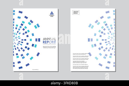 Company Annual Report Cover Template Stock Vector