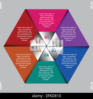 Polygonal Element Infographic Stock Vector