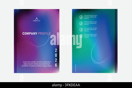 Company Annual Report Cover Template Full Page Stock Vector