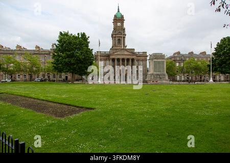 The Victorian town hall on Hamilton Square, Birkenhead, Wirral, England Stock Photo