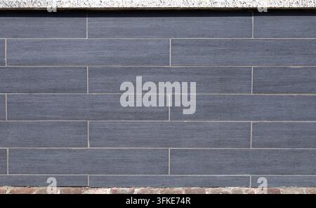 Long rectangle gray porcelain tiles for outdoors and indoors. Stone effect. Background and texture Stock Photo