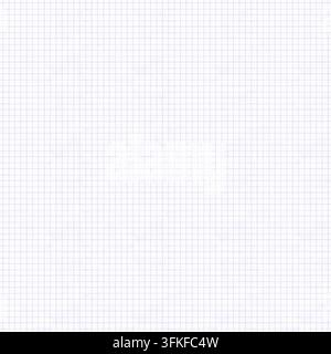 Seamless graph paper pattern with fine pale blue grid lines on a white background. Minimal squared paper design for stationery, notebooks, planners, m Stock Photo