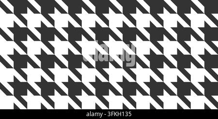 Houndstooth Pattern. Seamless vector pattern with shapes on a transparent background. Includes geometrical shapes in a repeated layout. Usable for various ornamental design projects. Stock Vector